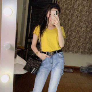Combo áo phông trơn, túi zip HM