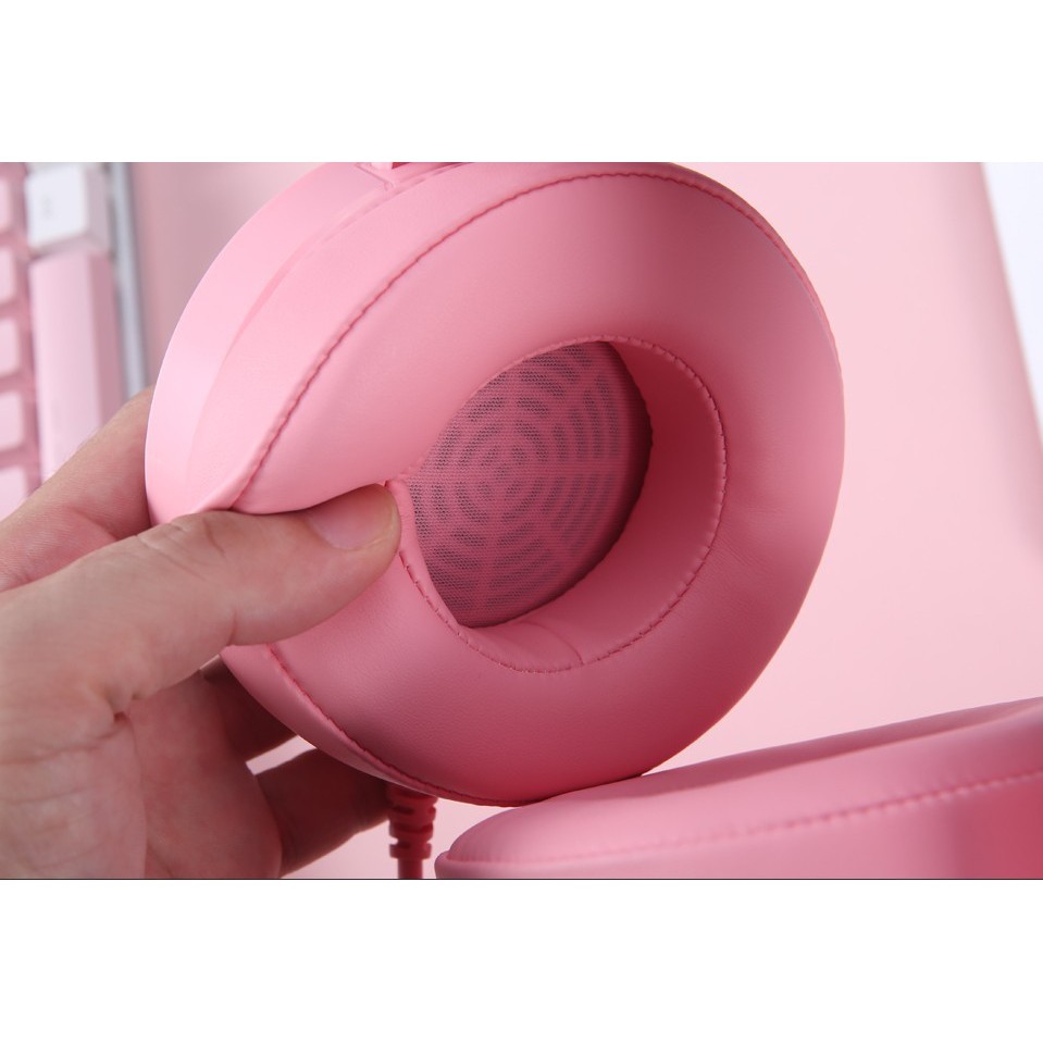 Tai nghe DareU EH722s Magic Queen 7.1 USB (Màu Hồng) - Hàng chính hãng BH 1 năm