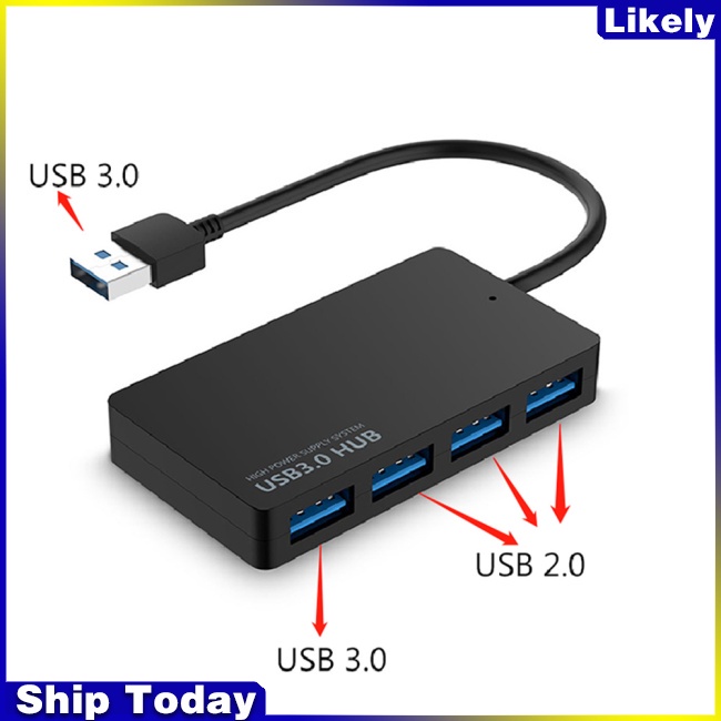 Hub Chia 4 Cổng Usb 3.0 Tốc Độ Cao Dành Cho Máy Tính Laptop