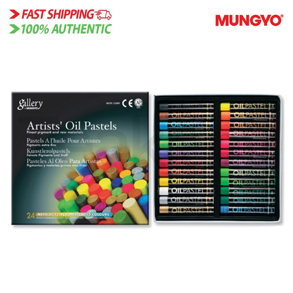 Set 24 Viên Phấn Dầu 12 + 12 Màu Kim Loại Chuyên Dụng