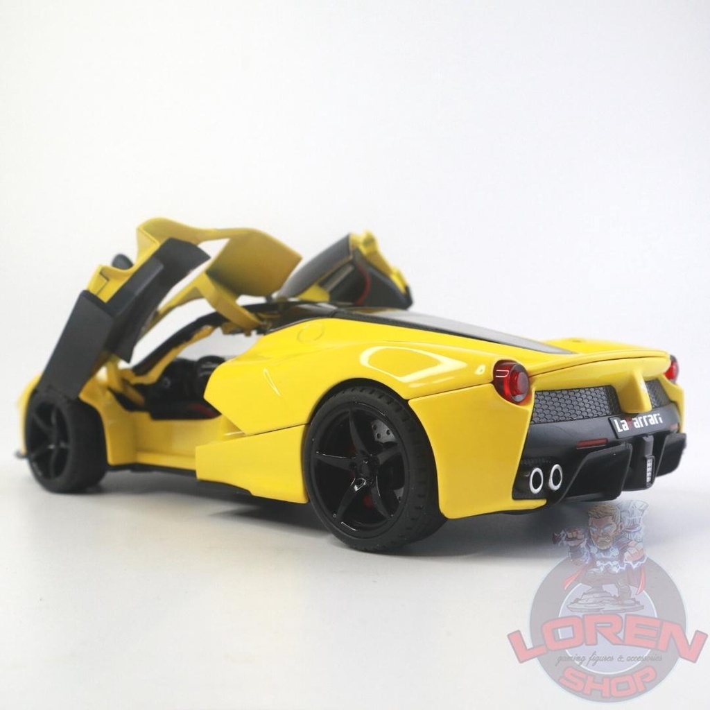 Mô hình ô tô kim loại Ferrari Laferrari tỷ lệ 1:22, siêu xe có đèn còi mở được cửa cốp nắp capo - Lorenshop