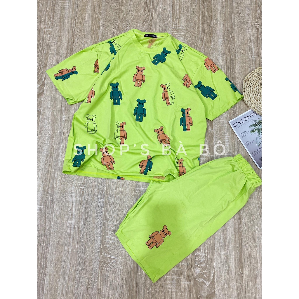 Set thun ngố mặc nhà cho nữ, họa tiết Squid game siêu dễ thương, vải thun dày dặn, lên form cực chuẩn