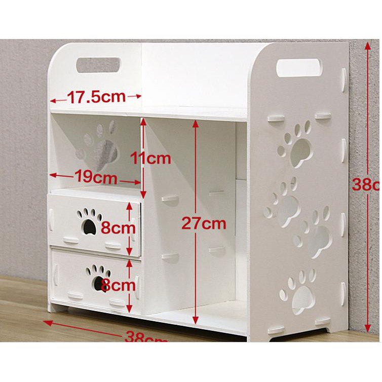 Kệ mỹ phẩm cao cấp họa tiết hình chân chó loại lớn