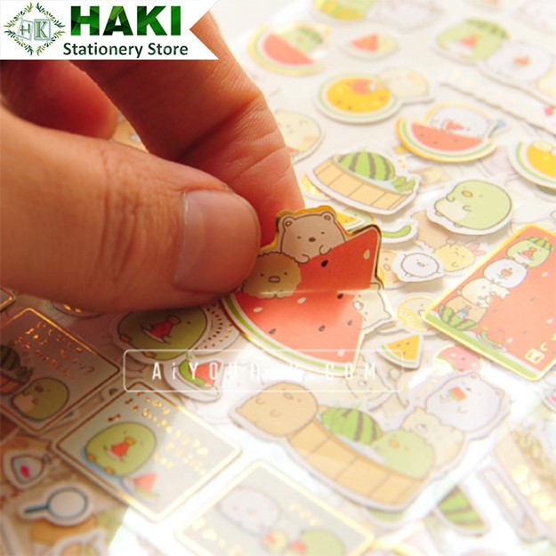 Sticker cute, hình dán sticker cute hoạt hình HAKI trang trí sổ đáng yêu dễ thương giá rẻ ST13