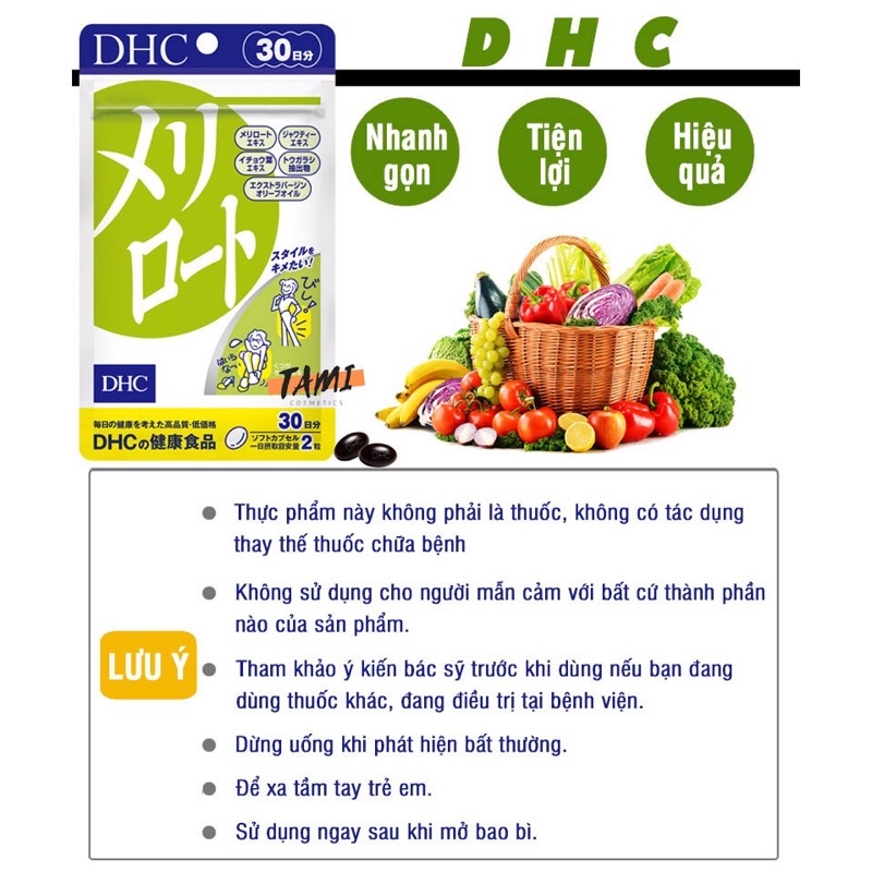 Viên uống DHC thon đùi 60 ngày