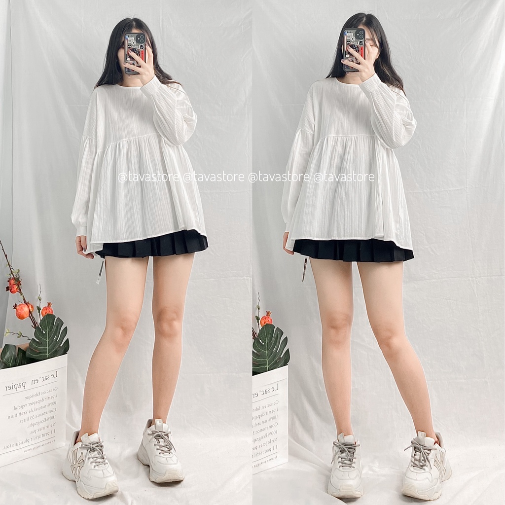 Áo babydoll cột nơ