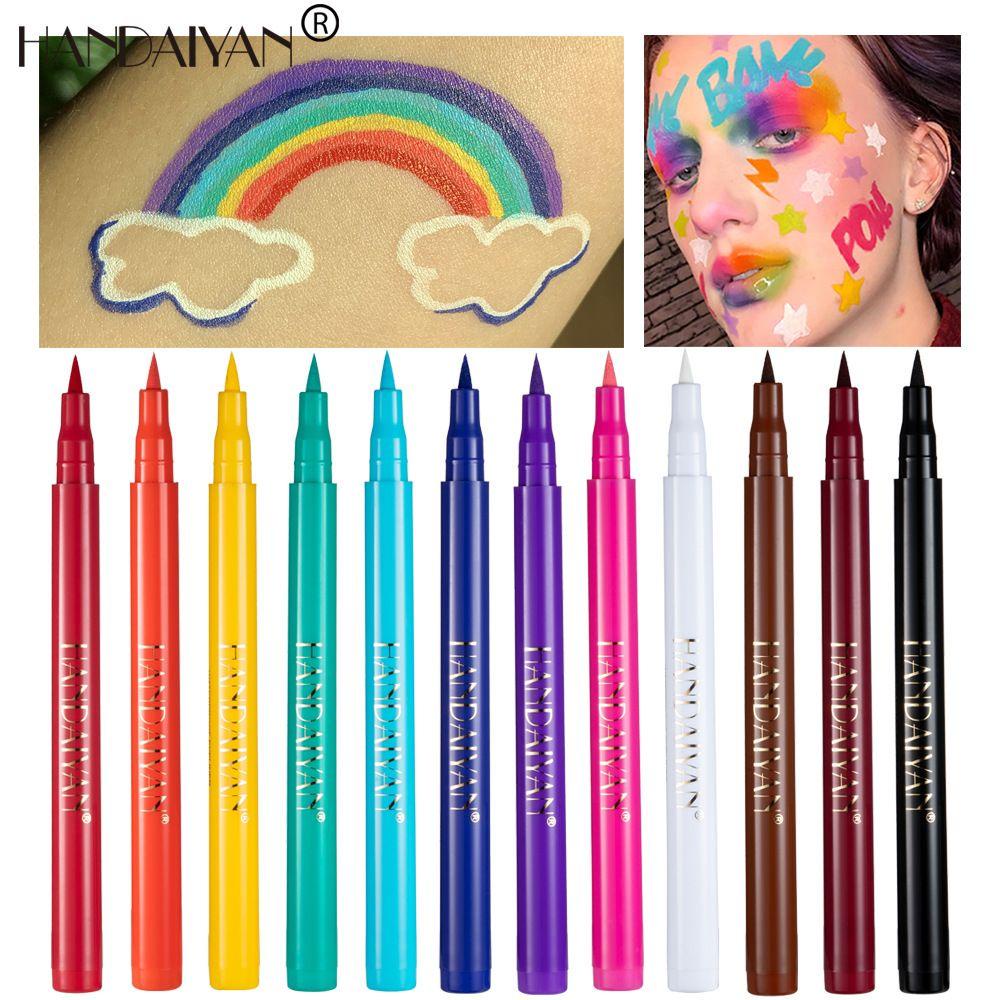 MIHAN1 12 Color Professional Liquid Eyeliner Pencil Waterproof Quick-dry Eye Pen NEW DIY Smooth Long-lasting Makeup Tools