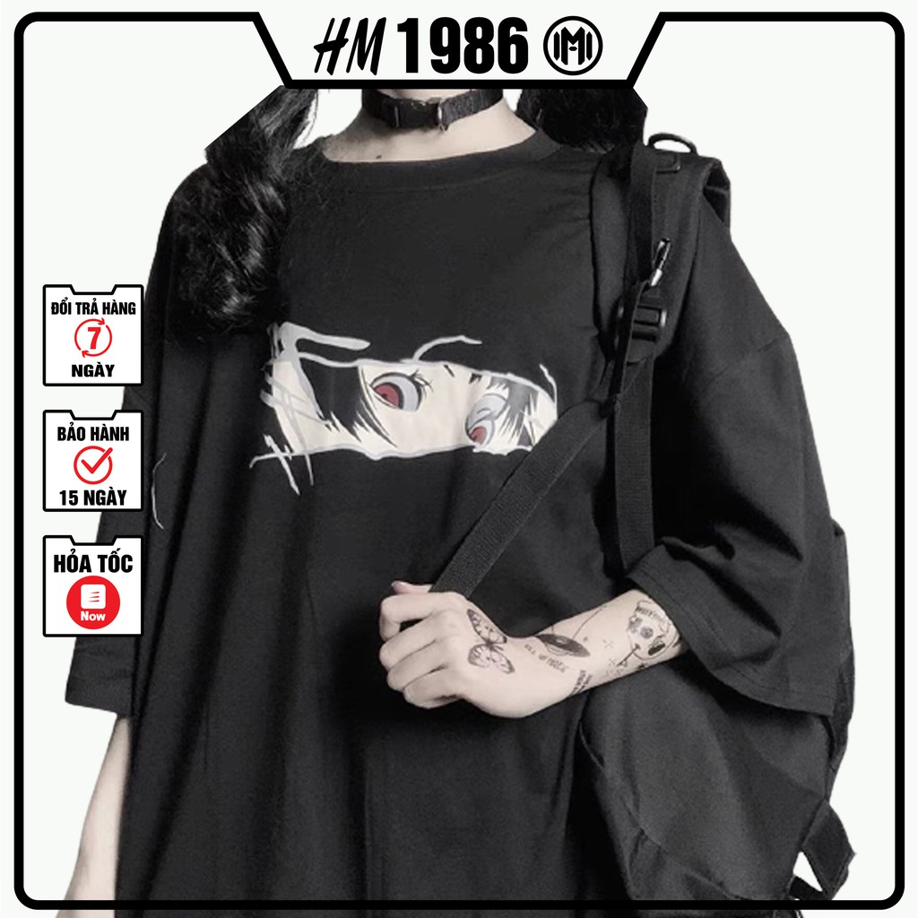 Áo thun nam nữ unisex tay lỡ form rộng 3132 , Áo thun form rộng Oversize trơn cao cấp HM1986
