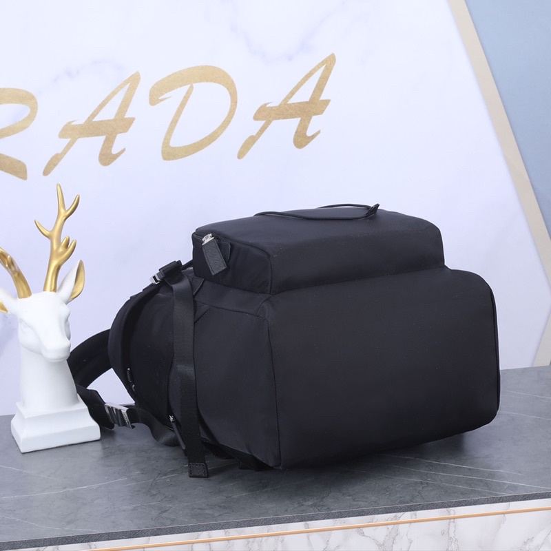 Balo/túi du lịch dây rút cao cấp logo Prada Saffiano có 2 mẫu nhiều ngăn có thể để laptop hàng vip 1-1
