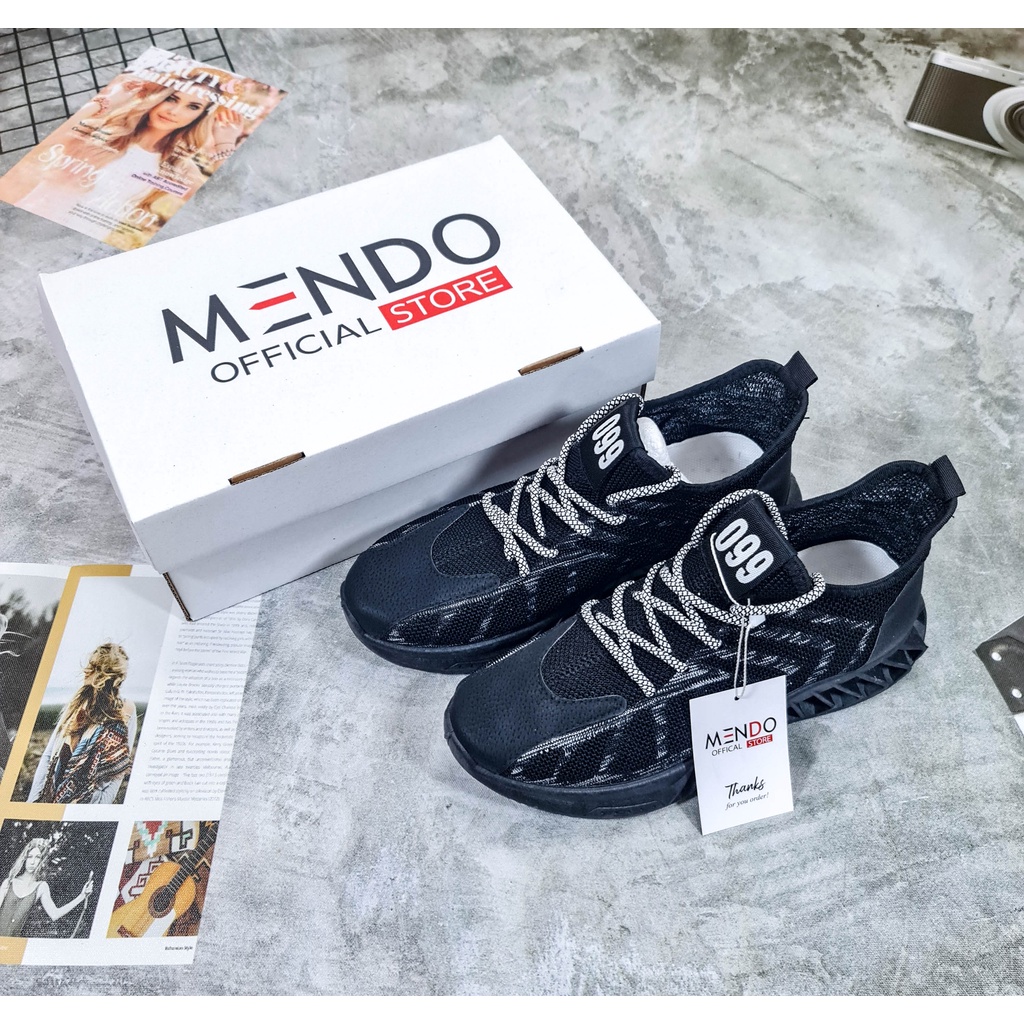 Giày Thể Thao Nam MENDO - Sneaker Màu  Trắng, Giày Thoáng Khí Cao Cấp, Đế Xốp Nhẹ, Đàn Hồi Tốt - G5185