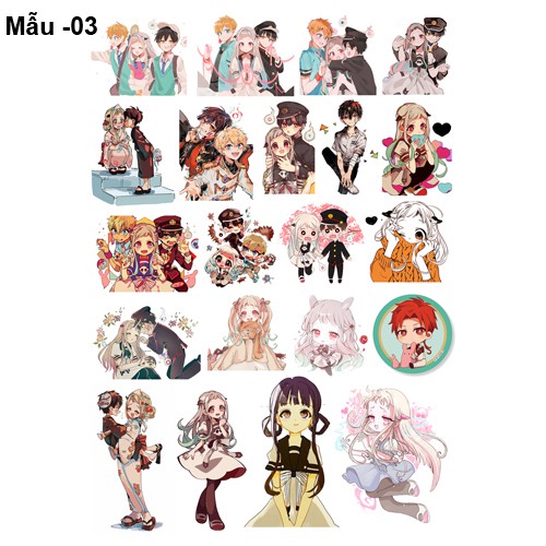 Sticker/ Hình dán anime manga Jinbaku Shounen Hanako-Kun - Ác Quỷ Trong Nhà Vệ Sinh