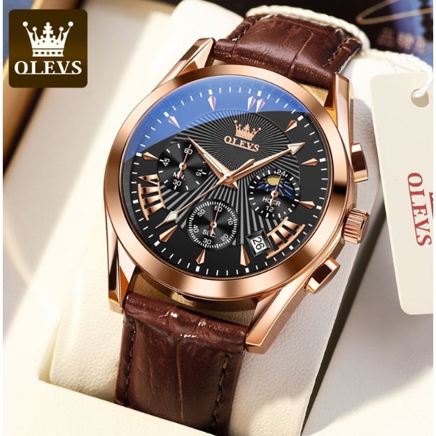 Đồng hồ nam Olevs chống nước tuyệt đối, Đồng hồ thạch anh siêu bền chống xước