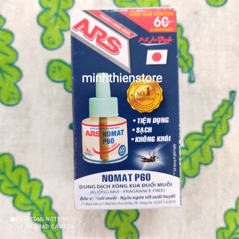 Dung dịch xông xua đuổi muỗi ARS NOMAT P60 (45 ml)