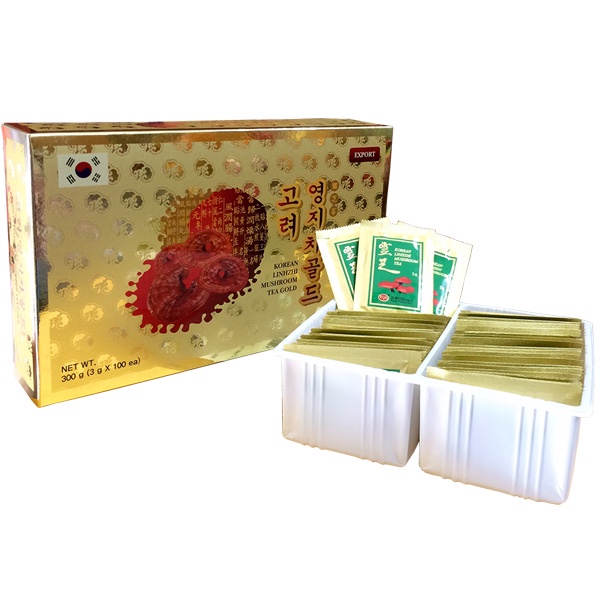 Trà nấm linh chi Hàn Quốc hộp 100 gói