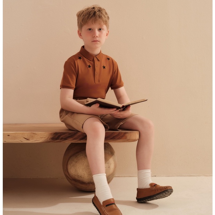 Áo polo cổ sao unisex thiết kế 137Kids cotton thoáng mát, thấm hút mồ hôi tốt cho bé