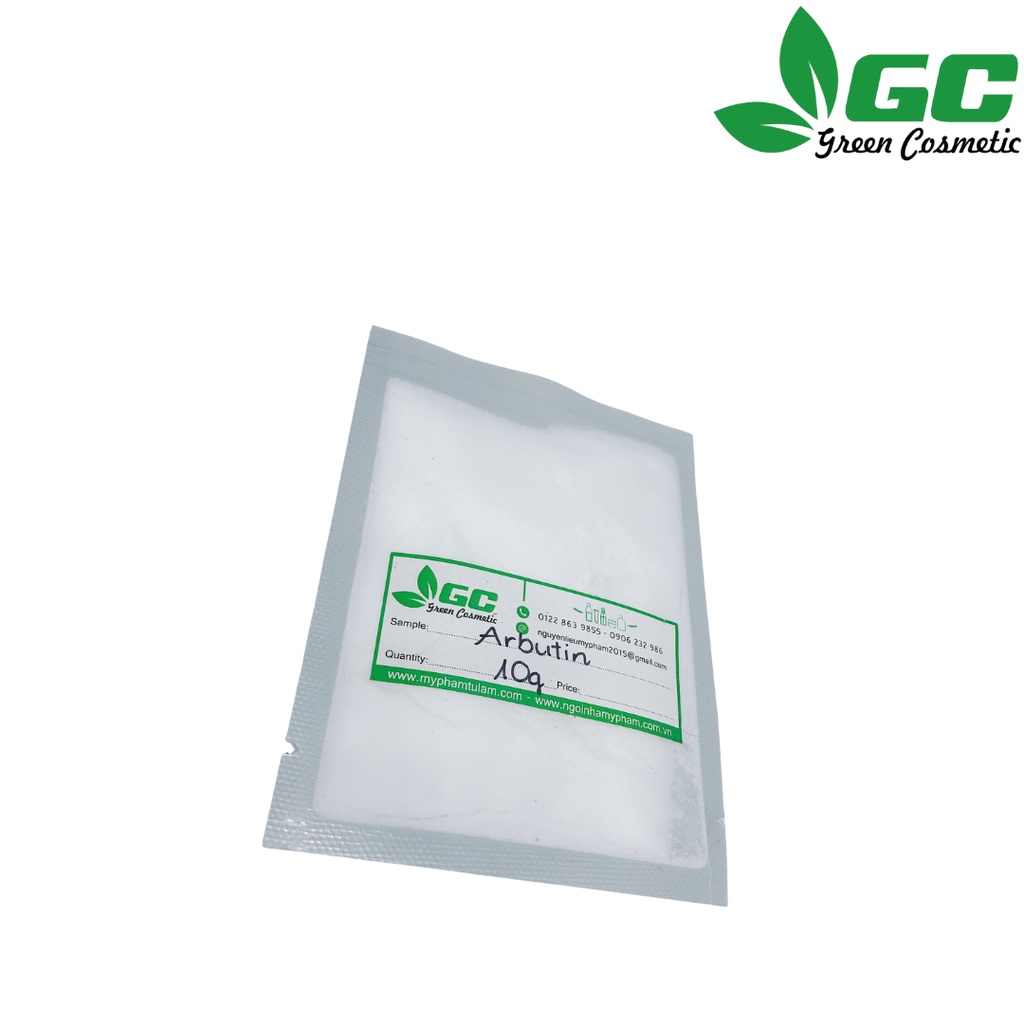 Beta arbutin - Chất làm trắng - nguyên liệu mỹ phẩm - 10G