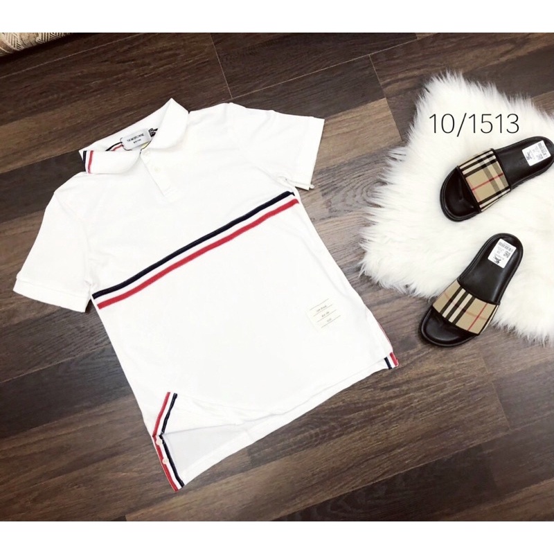 Áo polo thời trang nam có hoạ tiết kẻ vạch đơn giản, Áo cộc có cổ mùa hè phong cách hàn quốc cotton btshop từ 45 đến75kg