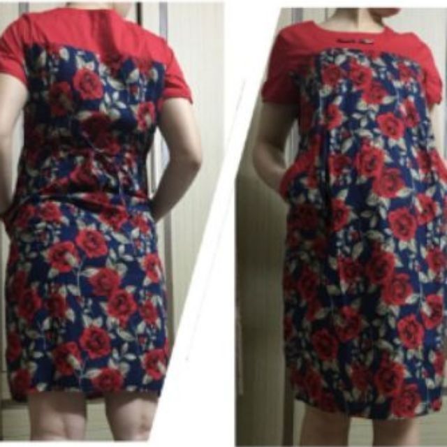 VÁY BẦU VẢI THÔ HOA CHẤT MÁT