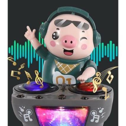 (Nowship HCM) Chú heo chơi DJ siêu dễ thương năng động nhảy theo nhạc và đèn cho bé