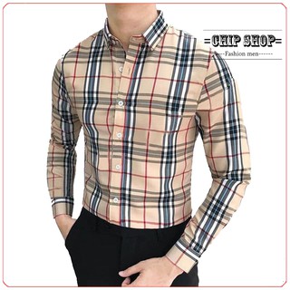 Áo sơ mi nam dài tay họa tiết BBR