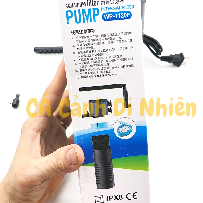 Máy lọc nước vi sinh 20W dạng phun mưa để trong hồ cá SOBO WP-1120F