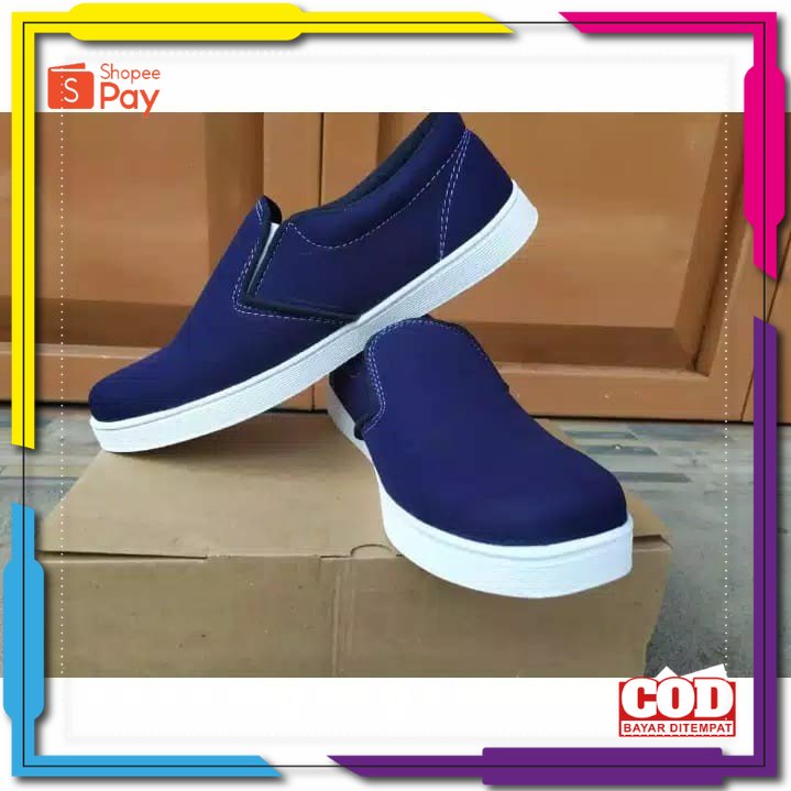 Giày Slip On Chất Liệu Denim Size 37 38 39 40 41 42 43 44 45 / NS / Comvre Cho Nam