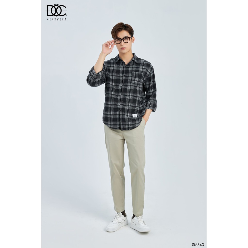 Áo Sơ Mi Hàn Quốc Dạ Flannel Kẻ Caro Trẻ Trung Lịch Sự ĐỘC MENSWEAR - SM343