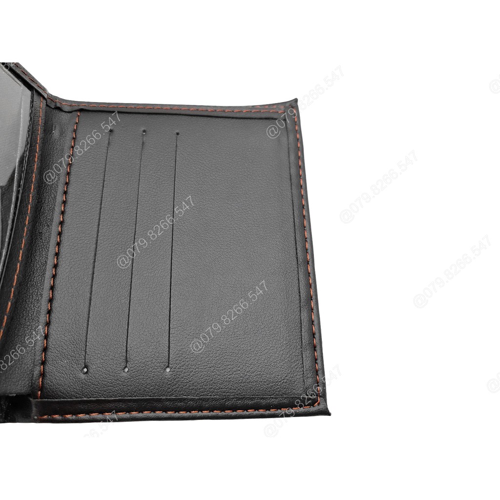 GIAO LOGO NGẪU NHIÊN  Ví nam da PU cao cấp BNGR-646, kiểu đứng, hàng tại xưởng, nhiều ngăn để giấy tờ
