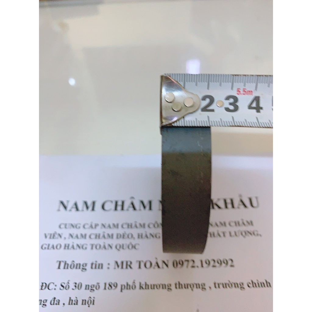 Nam châm ferrite (Màu ĐEN) KT 100x20 lỗ làm loa đài