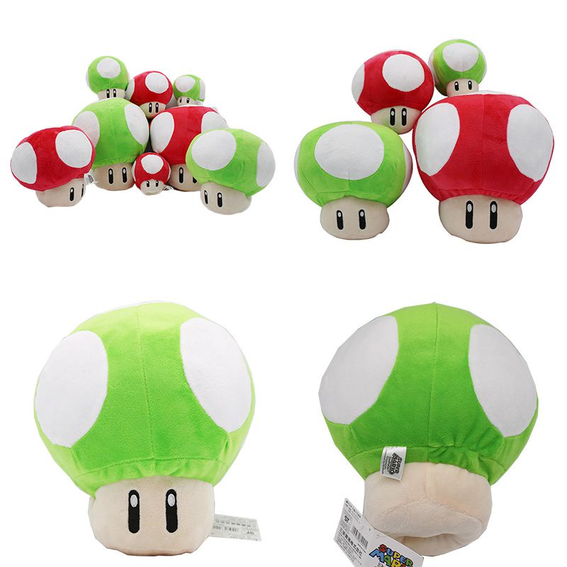 Búp Bê Nhồi Bông Hình Nấm Mario Dễ Thương 2 Màu