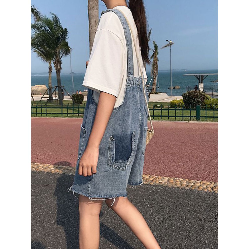 Yếm Bò Dáng Short Đùi Rách Cá Tính Cho Bạn Nữ Mùa Hè | BigBuy360 - bigbuy360.vn