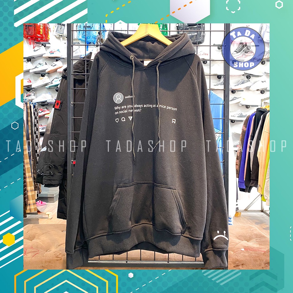 Áo hoodie oversize Nam Nữ SADTAGRAM SADBOIZ [ảnh thật]