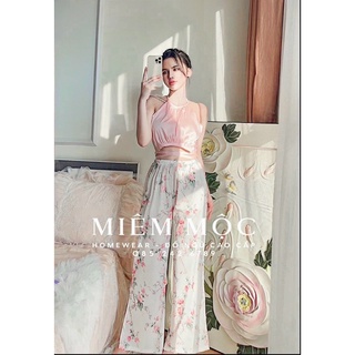 BỘ LỤA ÁO DÂY CỔ YẾM XINH