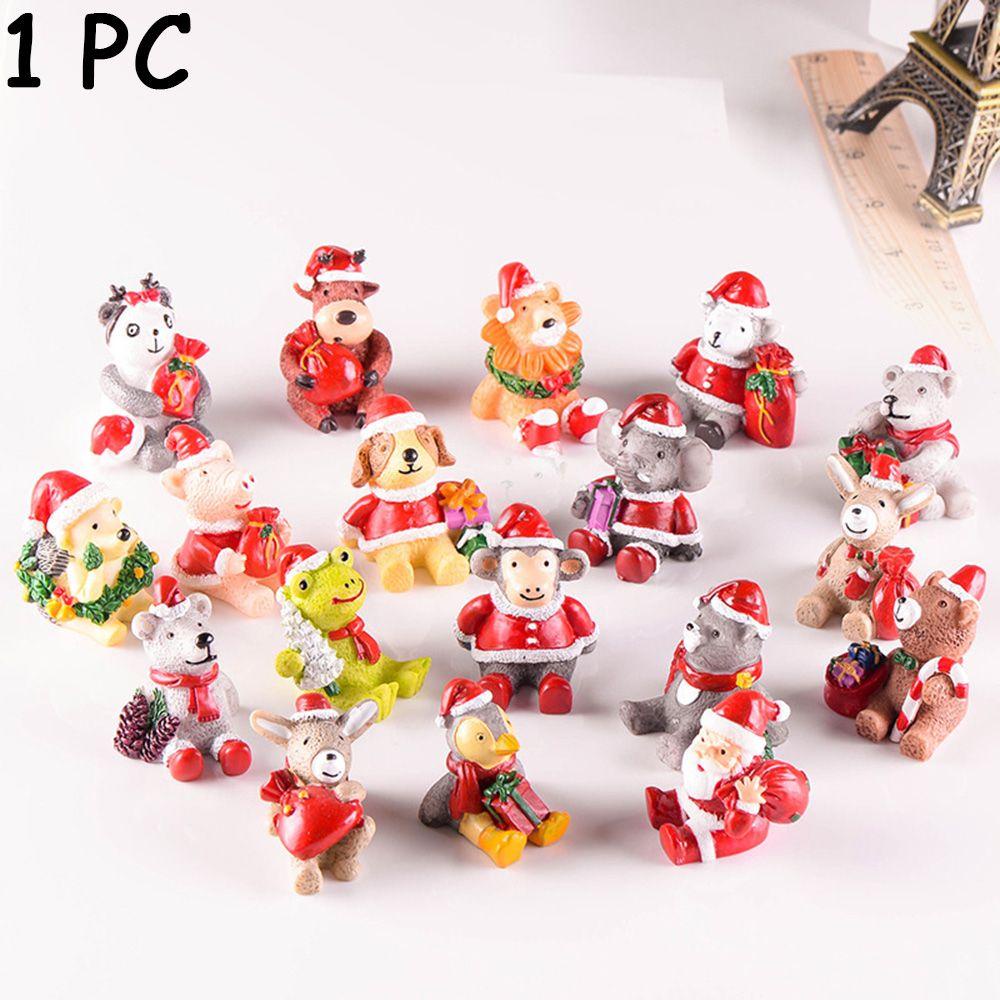 1 Đồ trang trí Búp Bê Giáng Sinh Bằng Nhựa Resin Trang Trí Tiểu Cảnh DIY