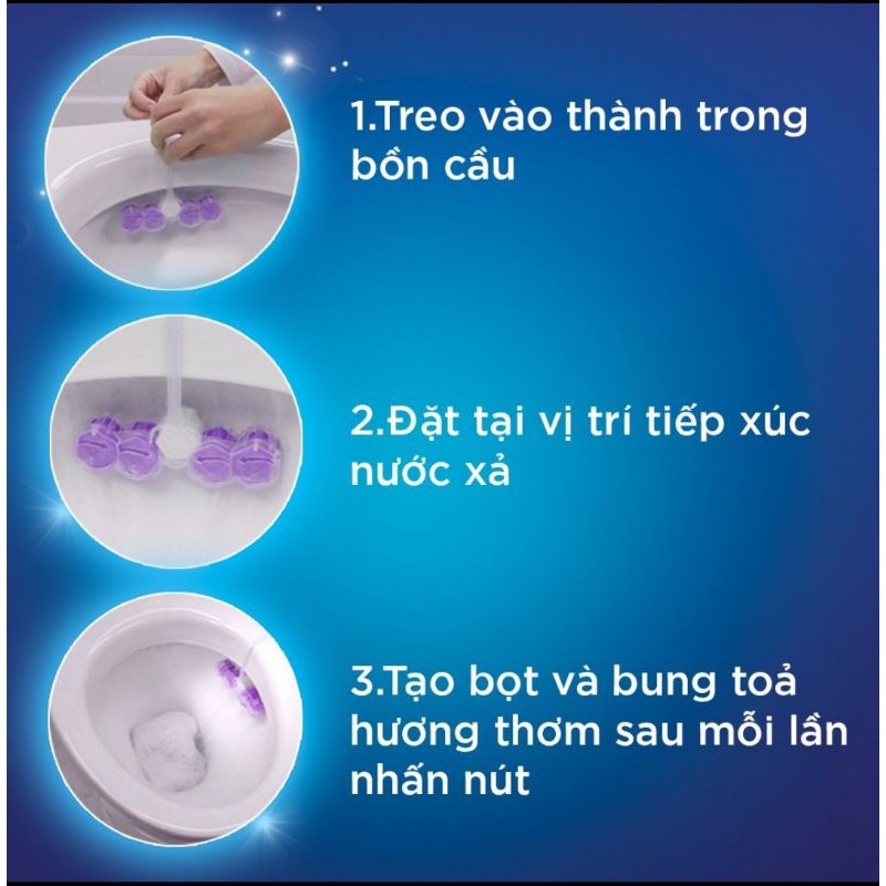 Viên Tẩy Bồn Cầu Hương Chanh/Trà Xanh/Oải Hương 55g