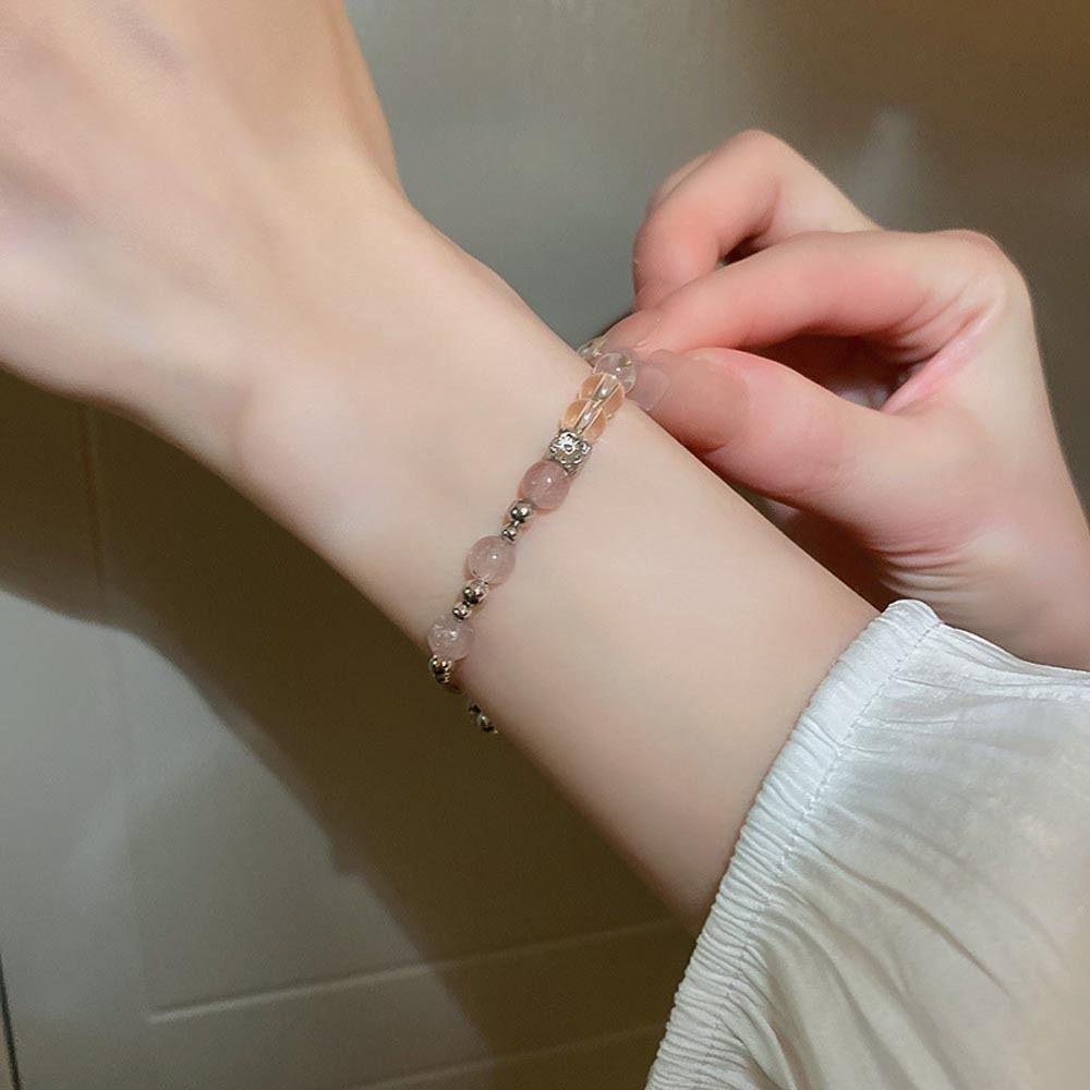 Dâu Tây CABEZA Chất Lượng Cao|Vòng Tay Chuỗi Hạt May Mắn Co Giãn Ngọt Ngào Cho Nữ