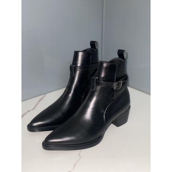 Jodhpur Boots Black, Boots có quai da bò, detail Buckle