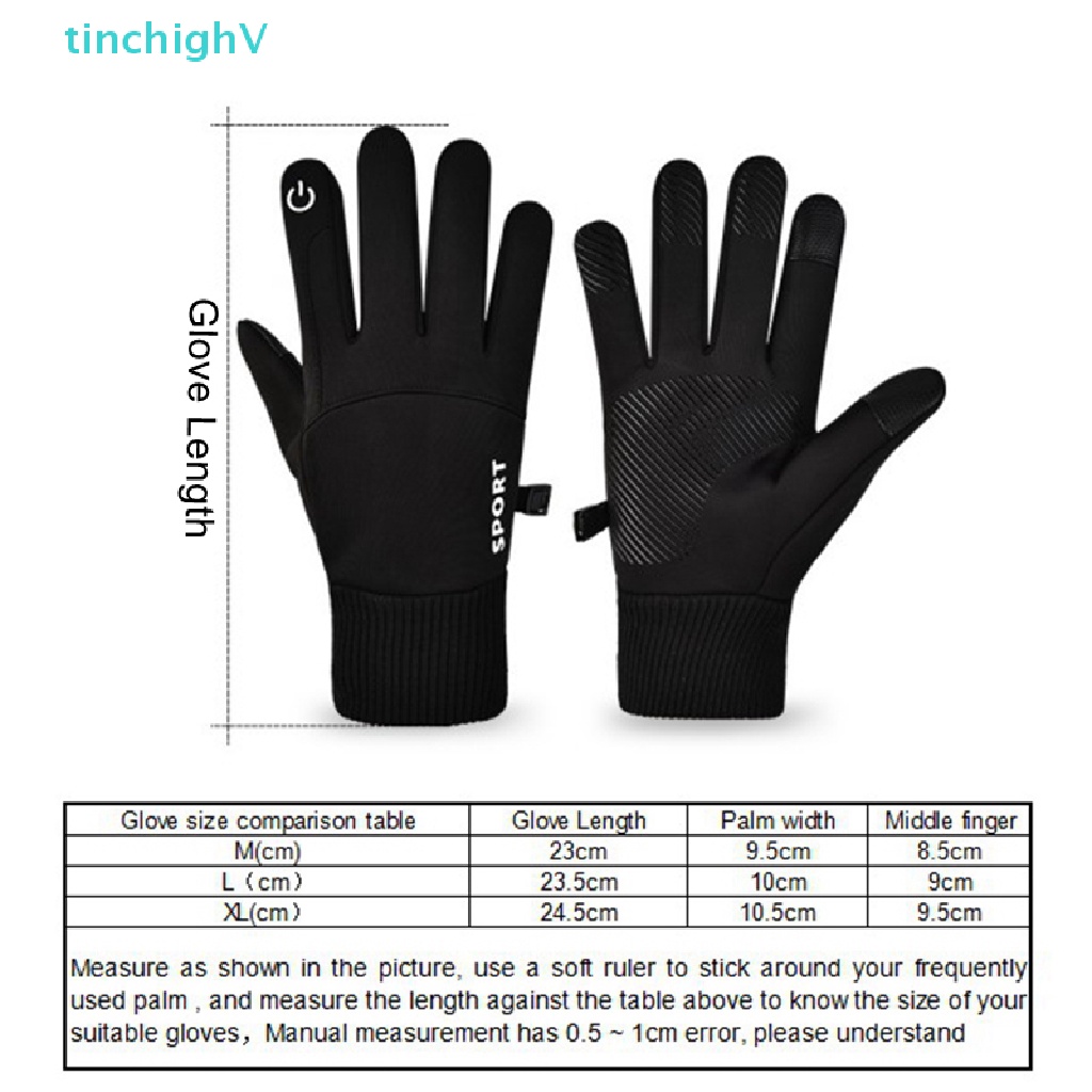 Găng Tay Chạy Xe Đạp / Trượt Tuyết Giữ Ấm Chống Trượt Có Thể Chạm Màn Hình Cảm Ứng Dành Cho Nam
