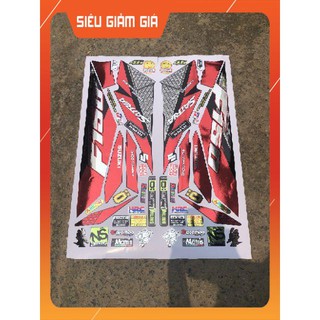 Tem rời Satria Fi đỏ đen Crom cao cấp