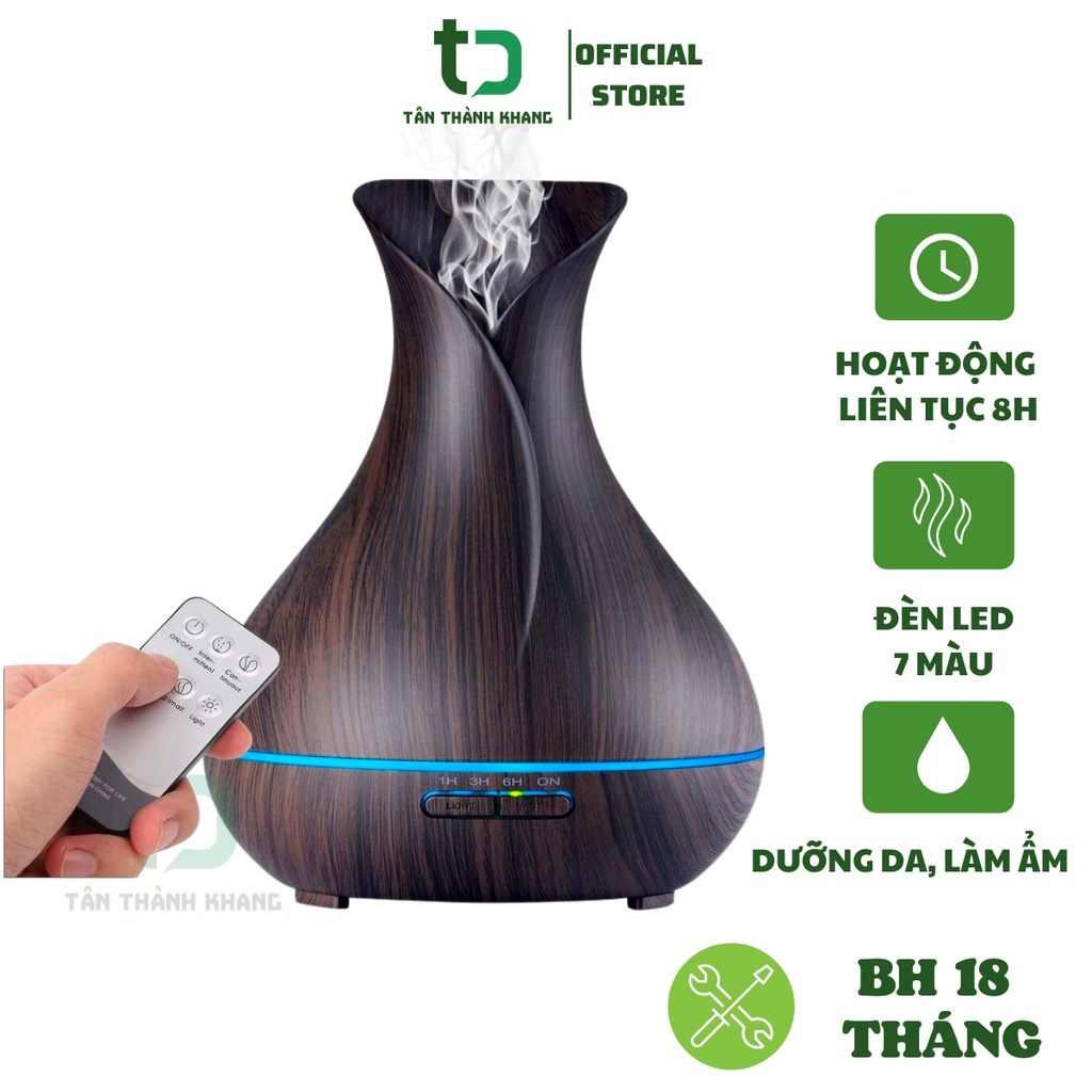 Siêu Rẻ {sỉ Từ 160k} Máy Khuếch Tán Tinh Dầu,máy Xông Tinh Dầu Bí Ngô, Búp Sen, Tulip, Cổ Cao, Cánh Hoa Dung Tích 550ml