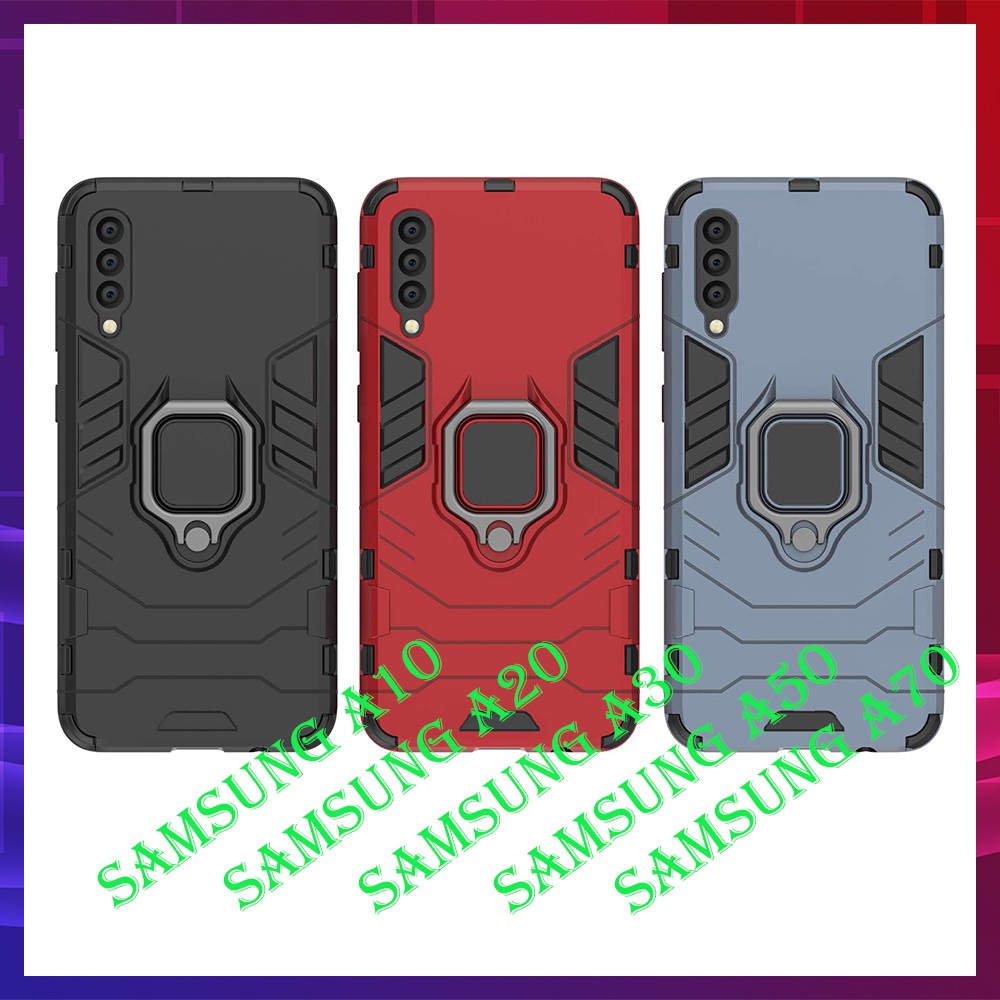 FREESHIP 50k_Ốp lưng Samsung A10 A20 A30 A50 A70 chống sốc Iron man kèm nhẫn iring