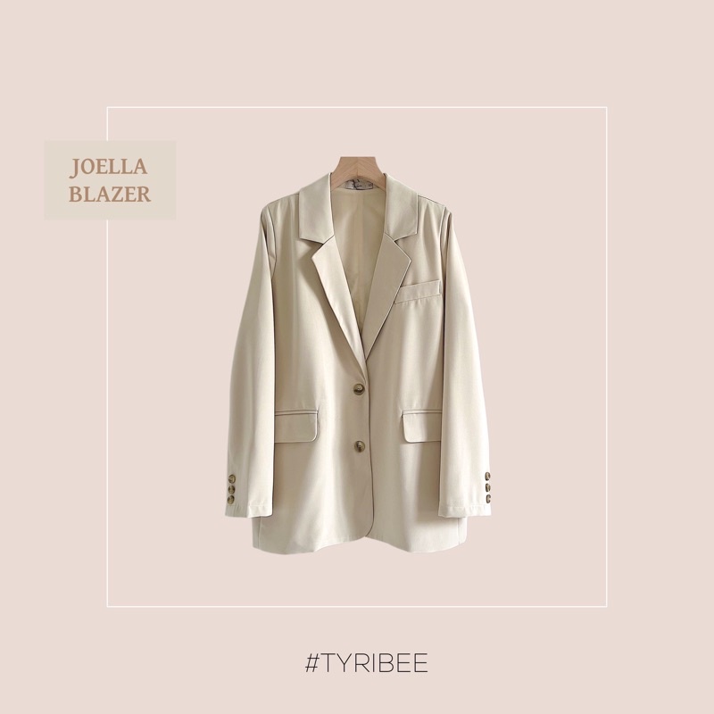 Áo Vest nữ oversize tay dài có lót lụa basic cao cấp nhiều màu - Joella Blazer - Tyribee Clothing