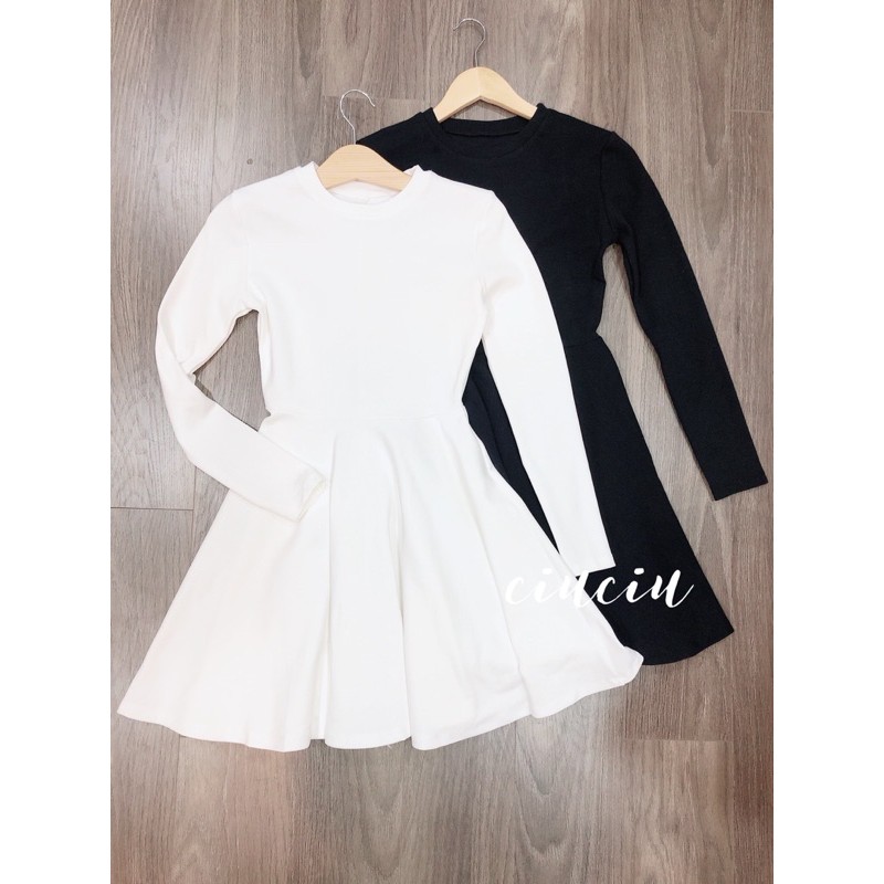 Đầm Xoè Basic Bo Len Dài Tay ♥️♥️ | BigBuy360 - bigbuy360.vn