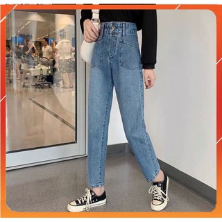 [CLIP THẬT]QUẦN JEAN BAGGY CẠP CAO PHỐI TÚI KIỂU [FREESHIP] hàng loại 1, VẢI DÀY