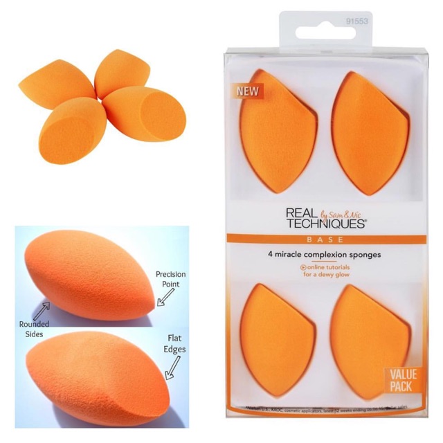 [ mẫu mới ] mút Tán nền Real Techniques Miracle Sponges