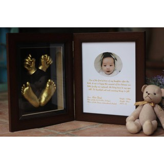bộ sét đúc tượng tay chân 3d kèm khung cho bé dưới 1 tuổi
