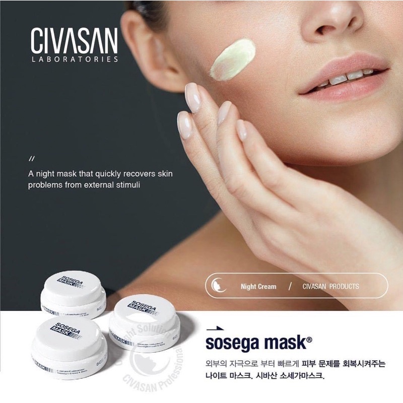 Sosega Mask Civasan - Mặt Nạ Ngủ Lipid Tái Tạo - Phục Hồi - Làm Dày Da