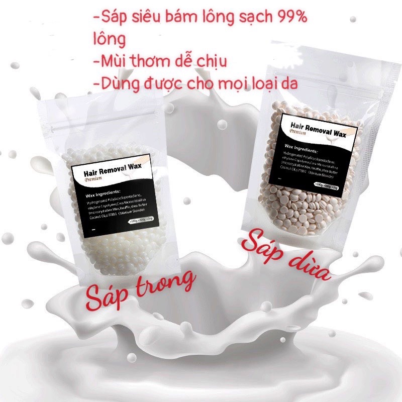 Sáp Wax Lông Nóng, Wax Bean, Sáp Dừa và Sáp Trong, Hạt sáp wax lông, Triệt lông vĩnh viễn, Tẩy lông nách