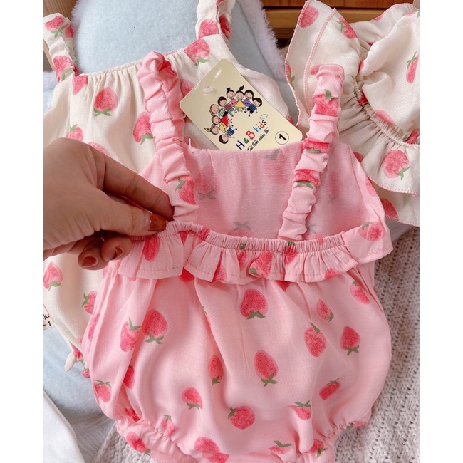 Sét body hai dây kèm mũ cho bé từ 5-13kg