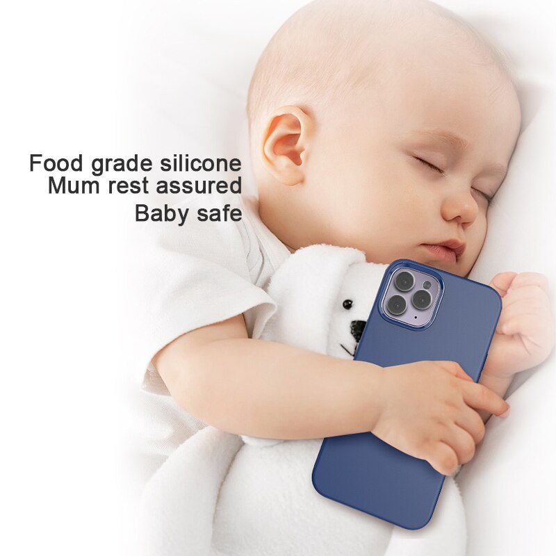 Ốp Điện Thoại Silicon Từ Tính Màu Trơn Cho IPhone 12 13 Pro Max